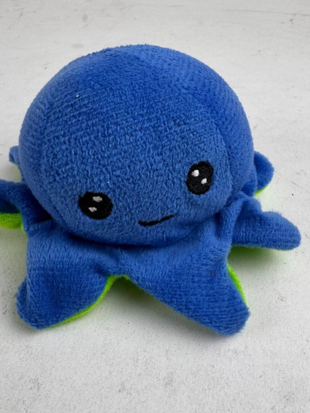 Blue Octopus Plush Stuffed Animal 3" Mini Sea Life Plushie Reversible Style Base